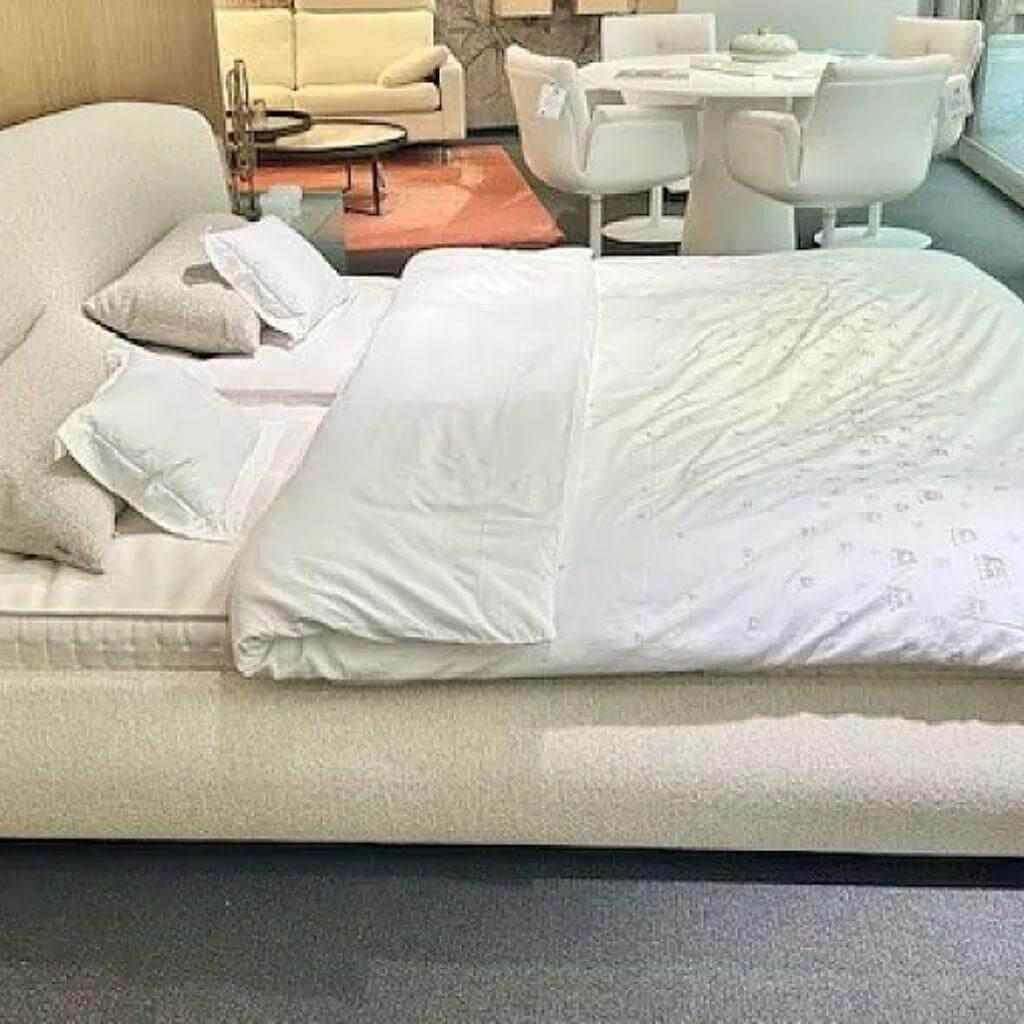 Schramm - Bett Origins Complete Levina Stoff Fabrice 3680 Natur Creme Inkl. Matratzen - 3
