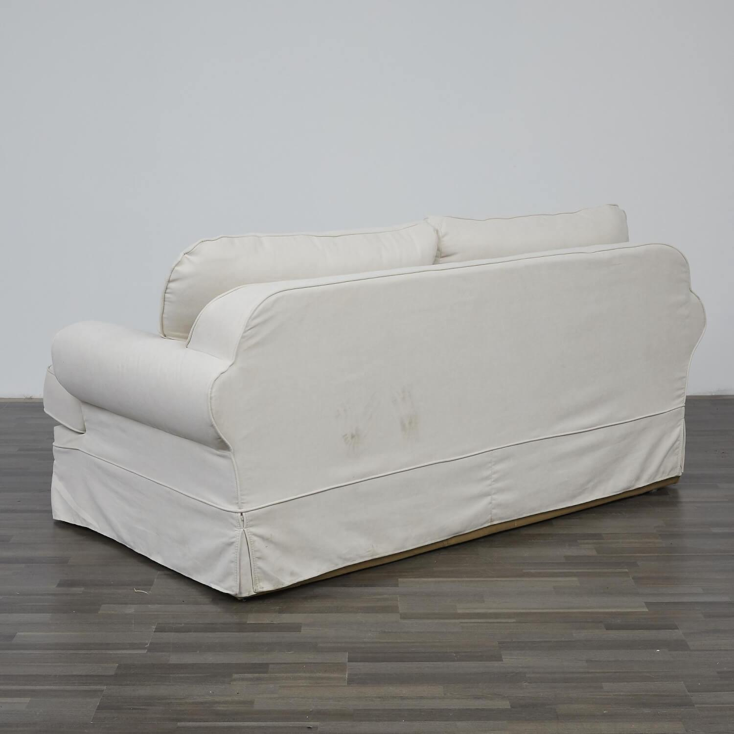 Max Winzer - Sofa Fabric Cream White Frame Wood Feet Covered with Fabric - 4