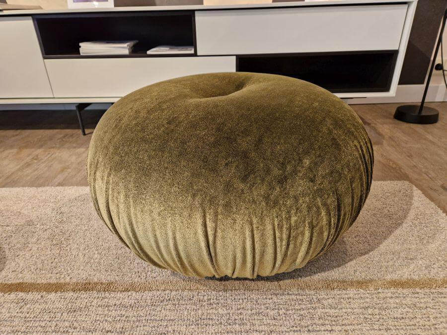 Bretz - Sessel Balaao Stoff  Velour Salvia 66 8439 Grün mit Hocker - 8