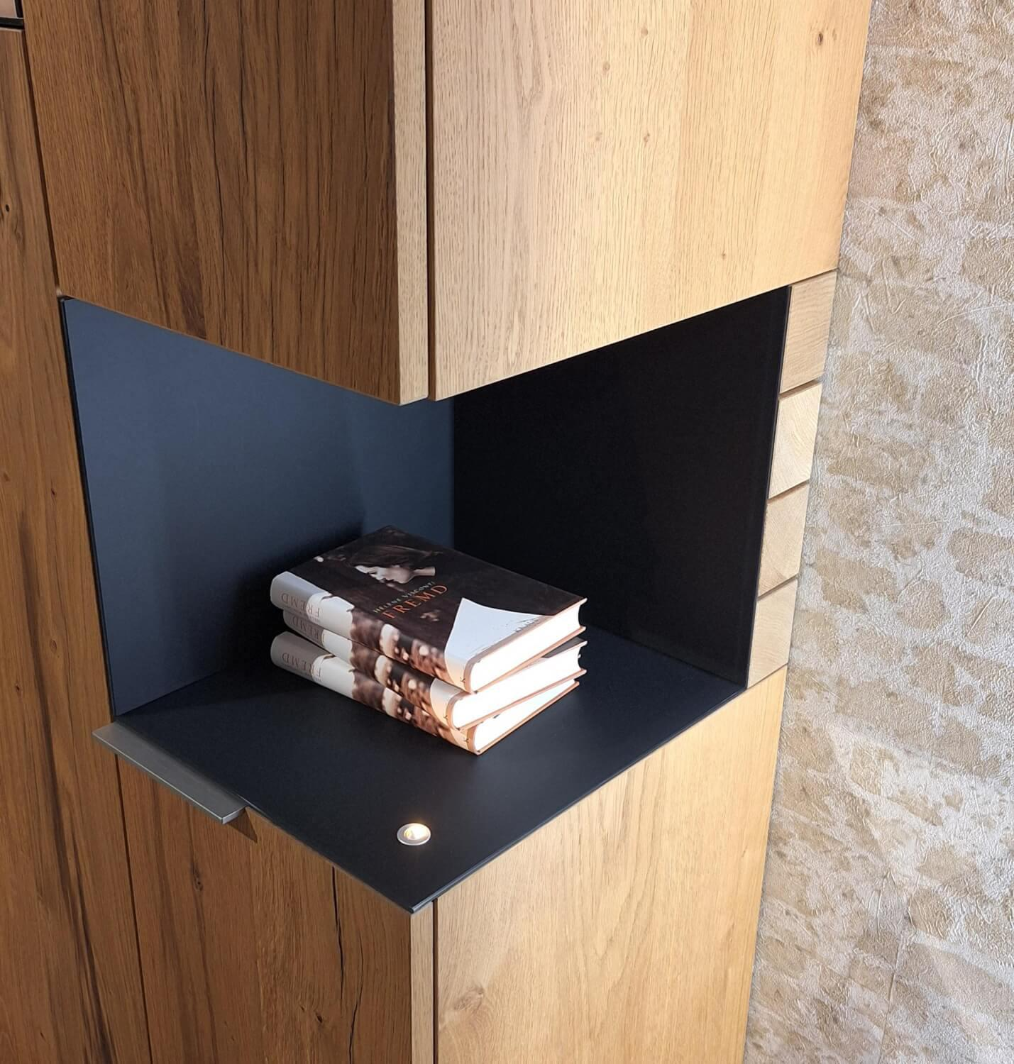 Voglauer - Wohnwand V-Alpin Eiche Altholz Furniert Glas Anthrazit - 16