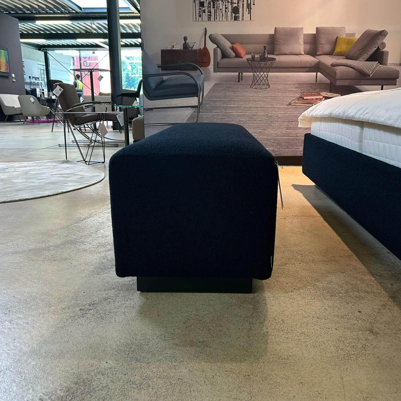 Walter Knoll - Polsterbank Yuuto 810 H4 Stoff Hearth Undersea Schwarz Gestell Sockel Schwarz Lackiert Mit Teflongleiter - 5