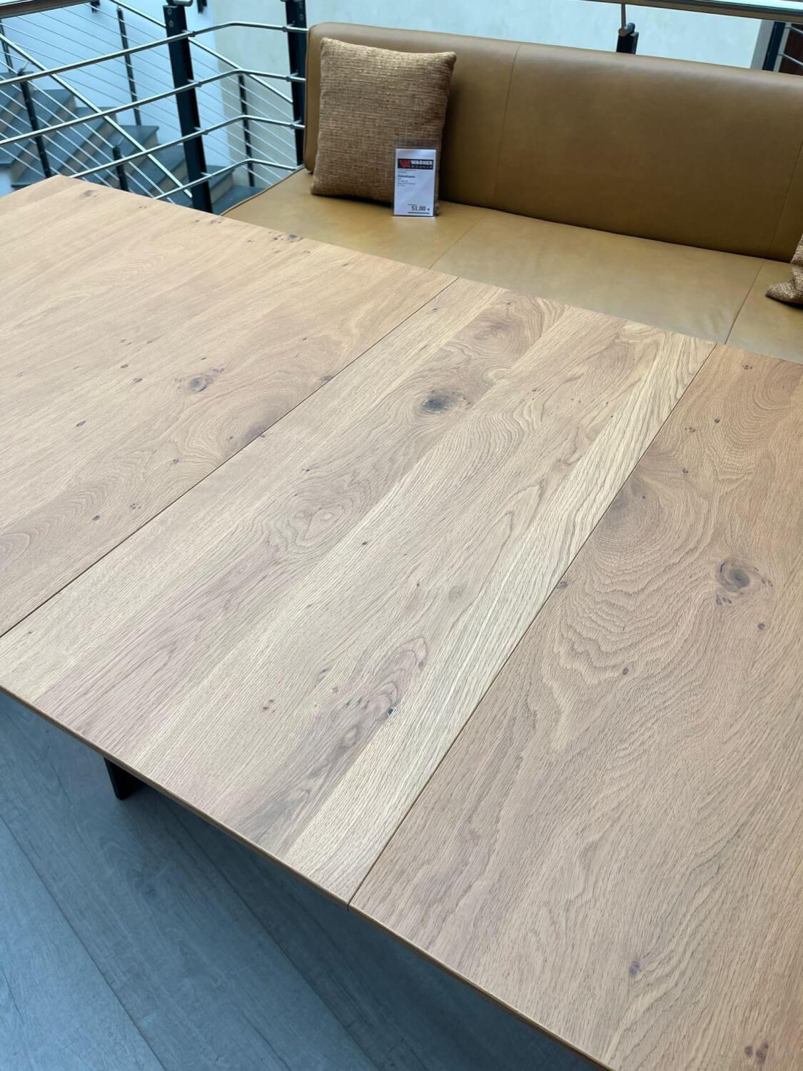 K+W - Funktionstisch Vari Platte Echtholzfurnier Asteiceh Natur Wangen MDF Schwarz Struktur Mit Synchronauszug - 5