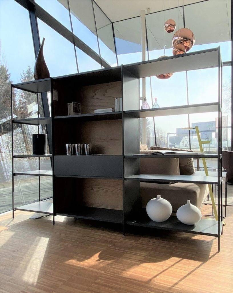 Extendo - Regal XY Aluminium Pulverlackiert Anthrazit Rück- Und Seitenwände Holz Y32 Kastanie - 3