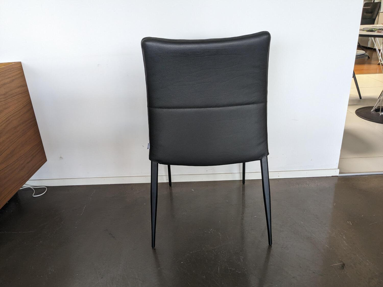 Jori - 6er-Set Stuhl Oscarini Leder Celia Nero Schwarz - 4