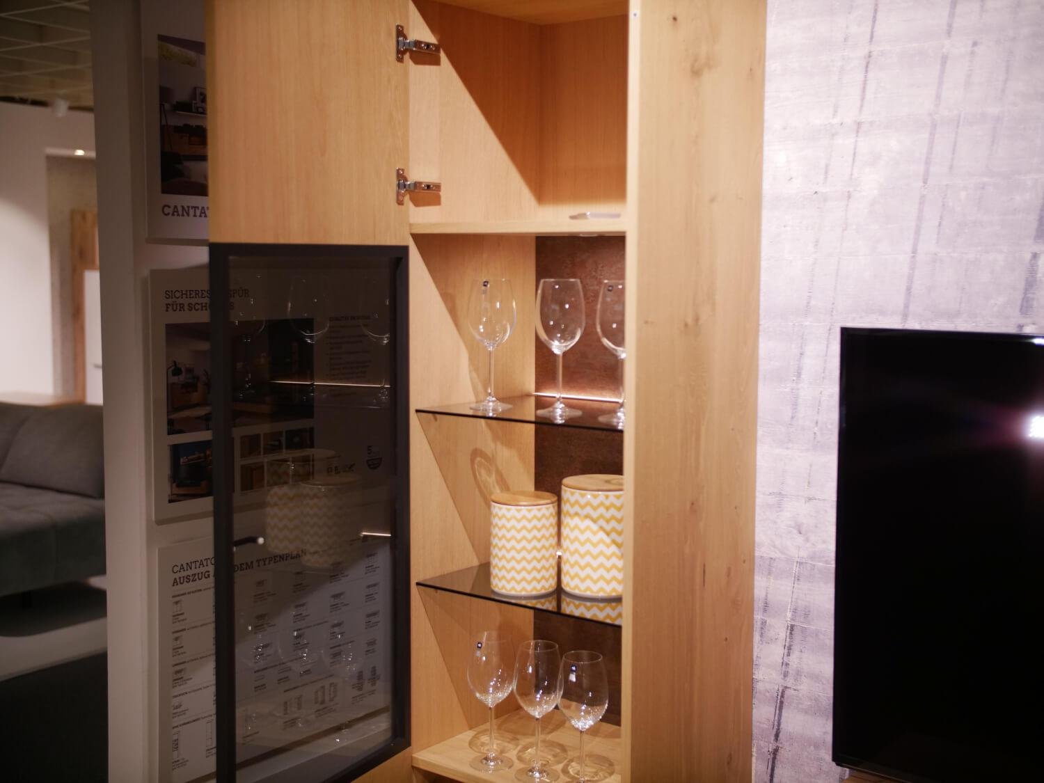 Gwinner - Wohnwand Mondo Cantato CN7 Balkeneiche Natur 2205 Akzent Rostoptik Mit Beleuchtung - 7