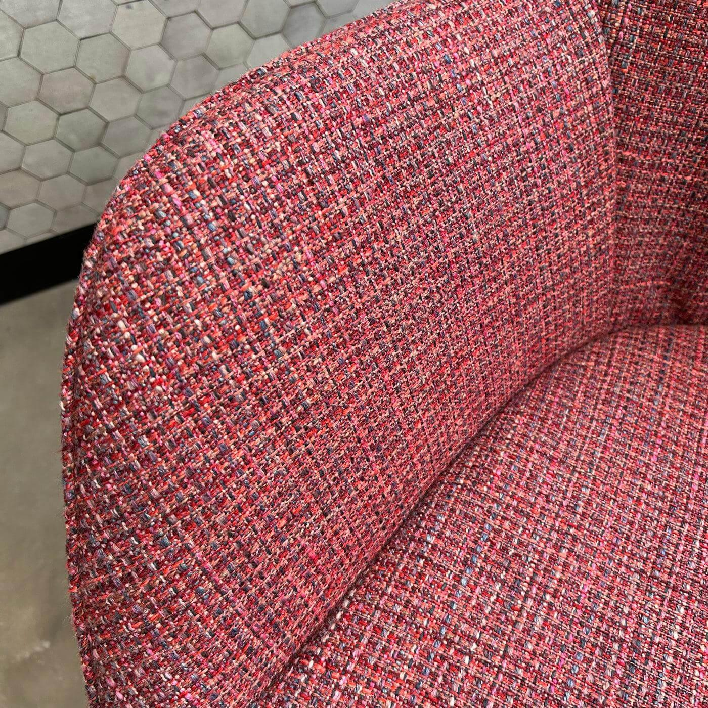 Walter Knoll - Armlehnstuhl Sheru 353 10C Innen Stoff Oakworth Cassis 2949 14 Rosa Rot Außen Vintage Night Blue Schwarz Gestell Schwarz - 3