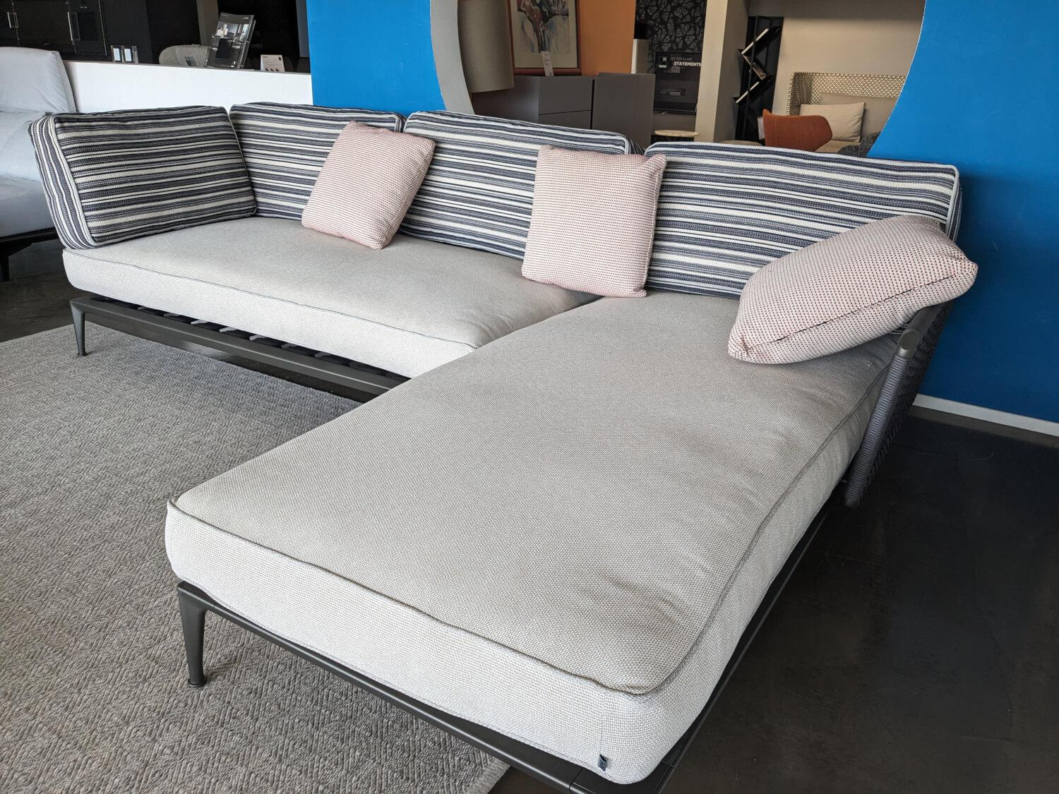 B&B Italia - Ecksofa Ribes Outdoor Stoff Elisir Nature mit 7 Kissen - 4