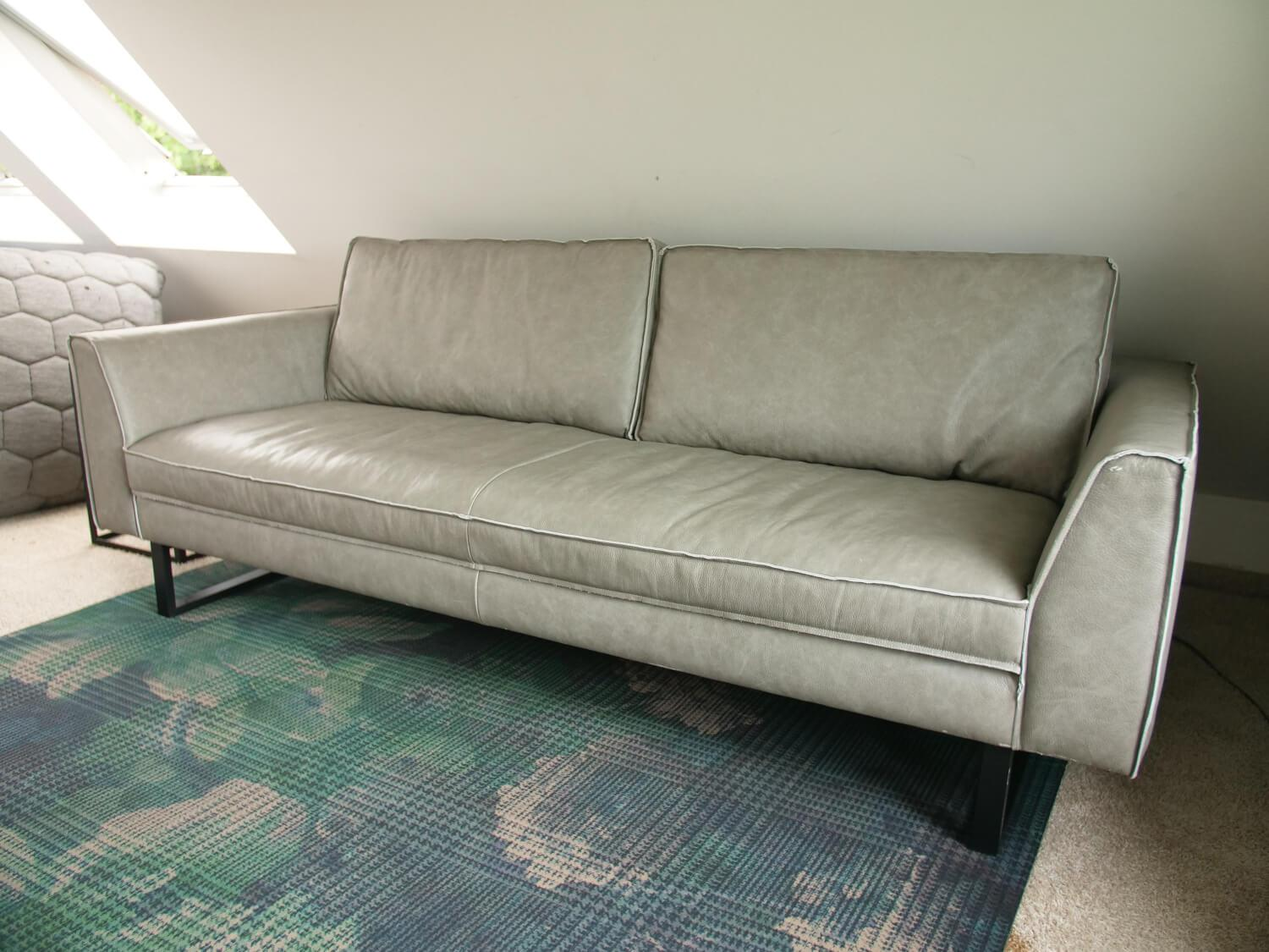 Tommy M - Sofa Sensation Leather 192 Rhino 19214 Gray Feet 600 M051518 - 6