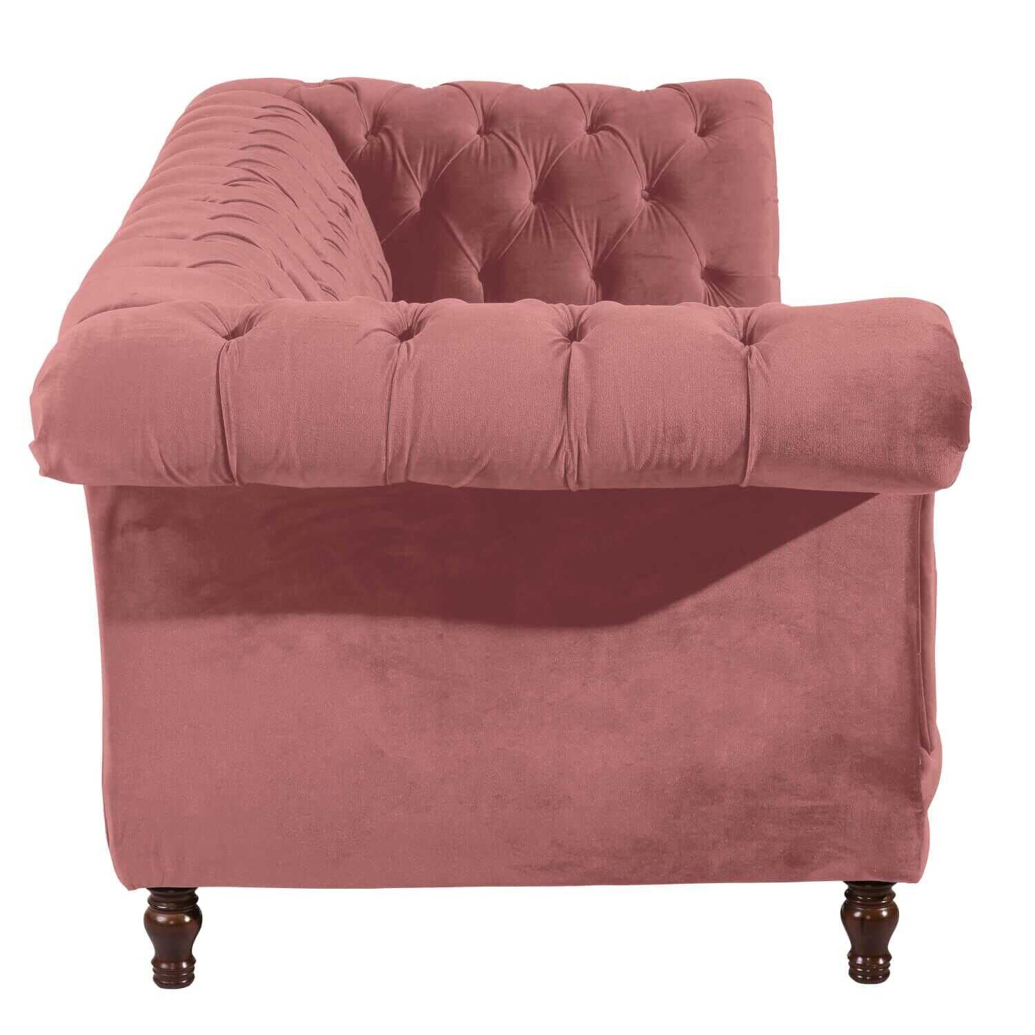 max-winzer-3-sitzer-sofa-ivette-samtvelours-ros-C3-A9-f-C3-BC-C3-9Fe-buche-nussbaum-schwarz-e224d193f78c Max Winzer - 3-Sitzer Sofa Ivette Samtvelours Rosé Füße Buche Nussbaum Schwarz - 2