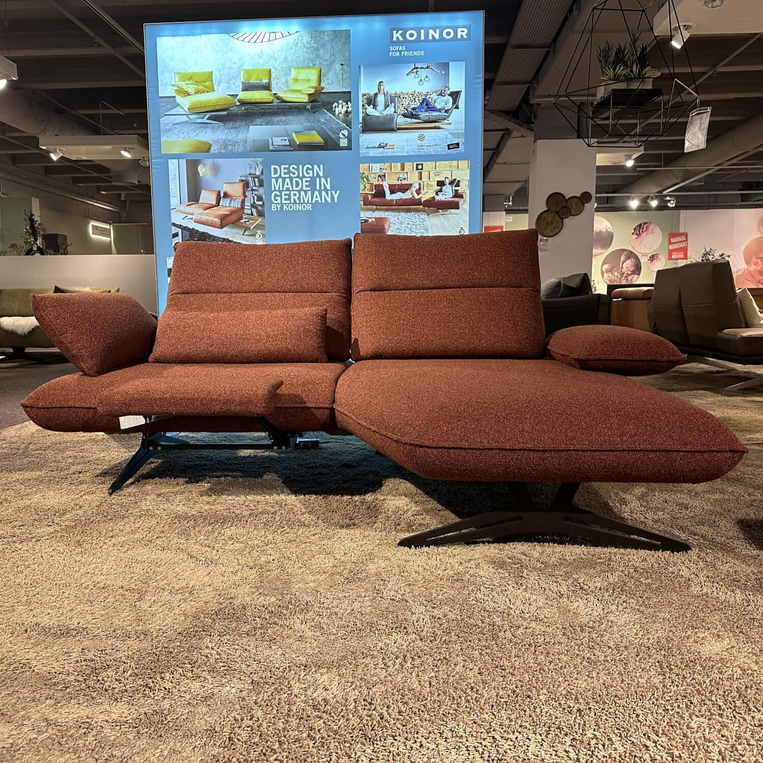 Koinor - Ecksofa Caio Stoff 16 Luando 39 Rot Metallkufe Schwarz Matt Mit Funktionsrücken Und Sitztiefenverstellung - 5