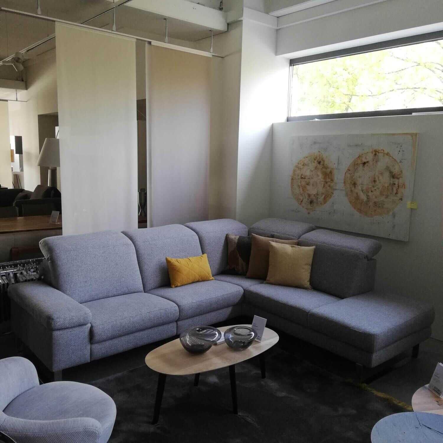 Paul Lindberg - Ecksofa Deno Stoff 2 Braun-Gray Motorisch Verstellbare Garnitur - 13