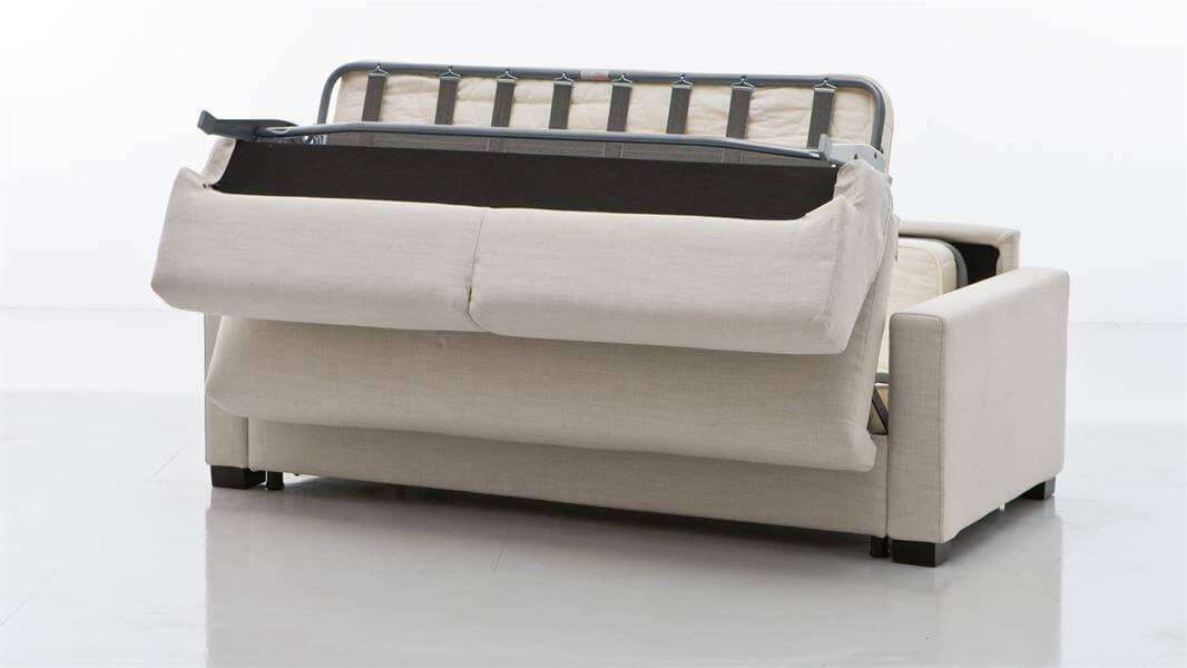 Ventura - Schlafsofa Bros Stoff 8502 A7 Grau Beige Füße Schwarz - 6