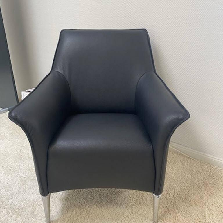 Leolux - Sessel Mayuro Leder Senso Schwarz Gestell Silber - 2