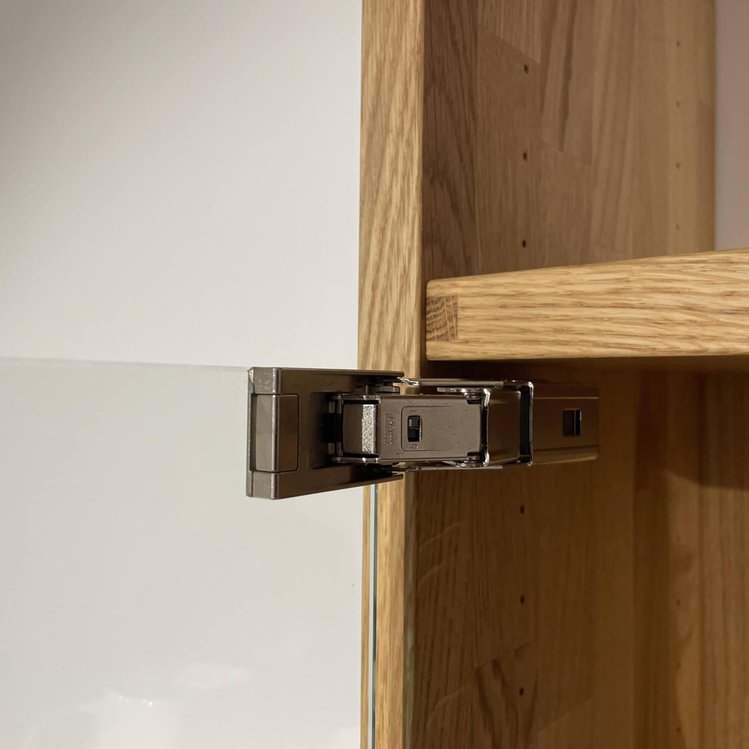 Team 7 - Regalwand Cubus Vollholz Eiche Natur Geölt Glas Naturweiß Matt Mit Touchbeschlag - 6