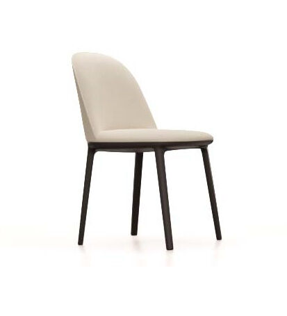 Softshell Side Chair Stoff Linho F80 Perle Fuß Kunststoff Basic Dark