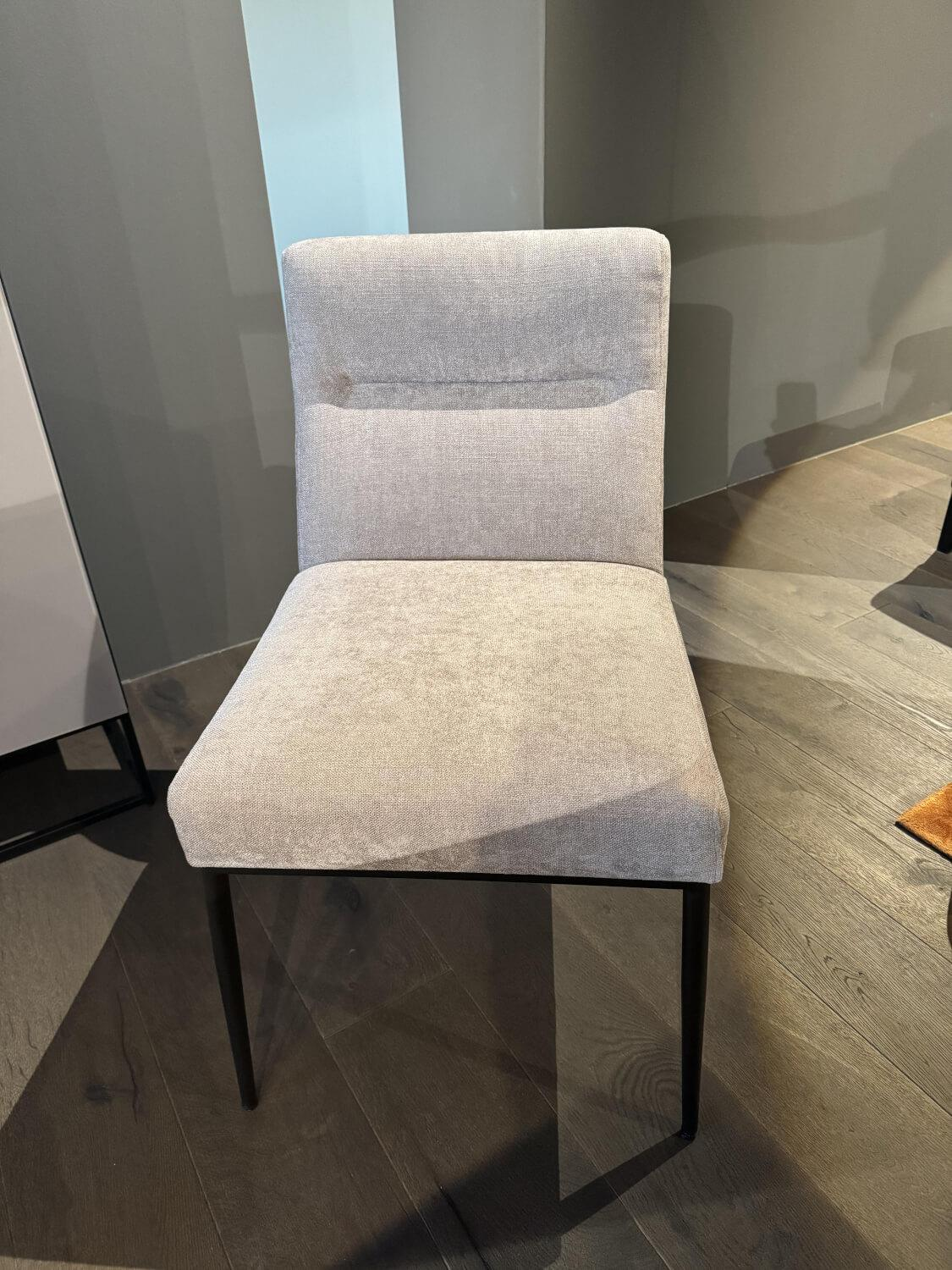 Haas - Sitzgruppe Columbo Leder Rancho 1805 Fango Beige Metallgestell Rundrohr Schwarz Lackiert - 8