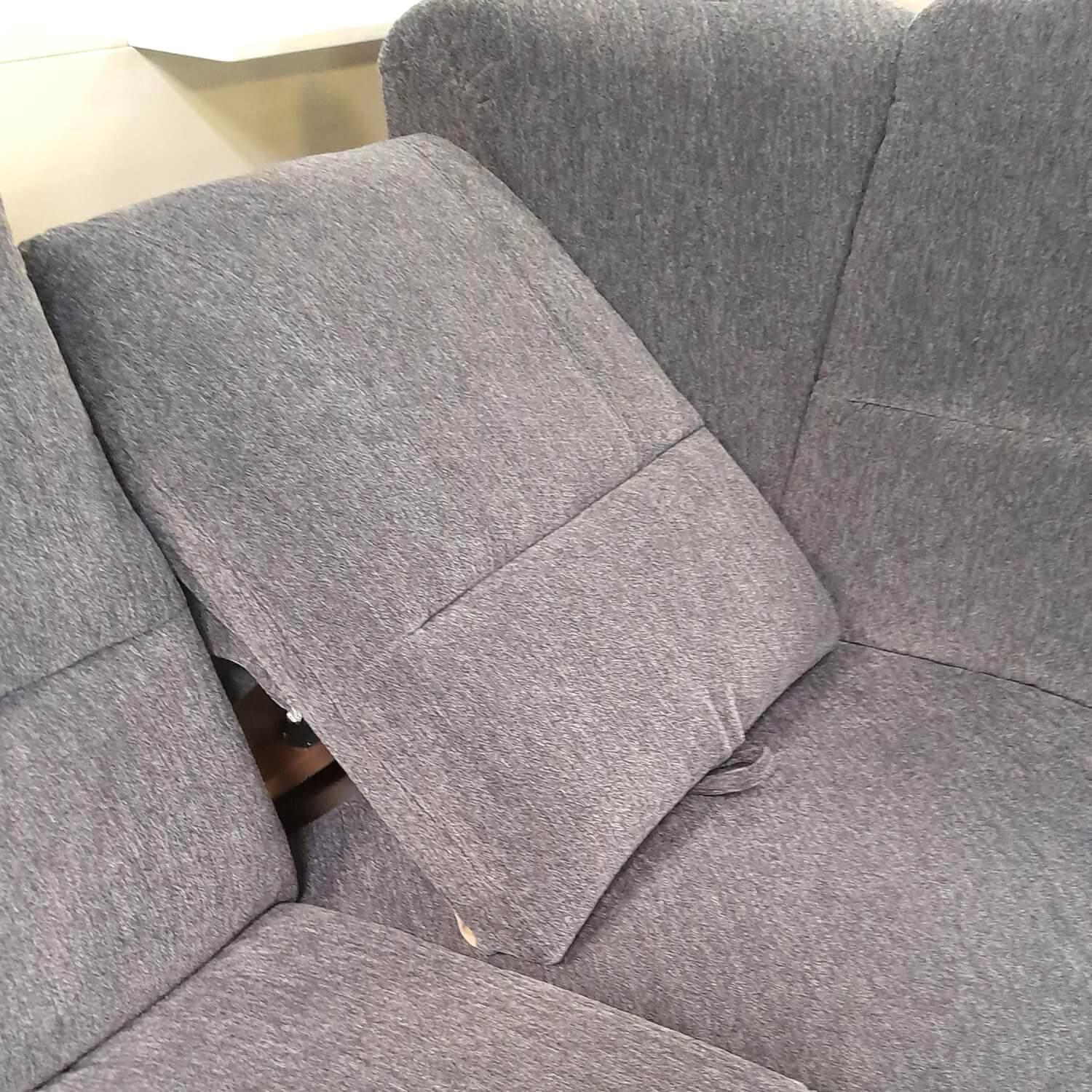 Arco - Ecksofa 50003 Stoff Dana Stahl mit Relaxsessel und verschiedenen Funktionen - 8