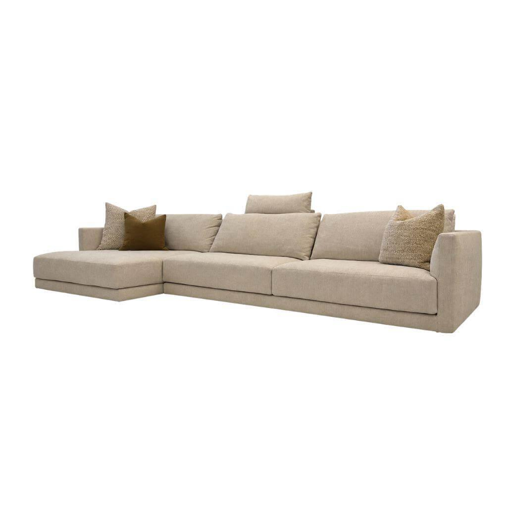 Poliform - Ecksofa Salon Bristol Stoff Rabat Kat. D Ecru Offwhite Creme ohne Dekokissen - 1