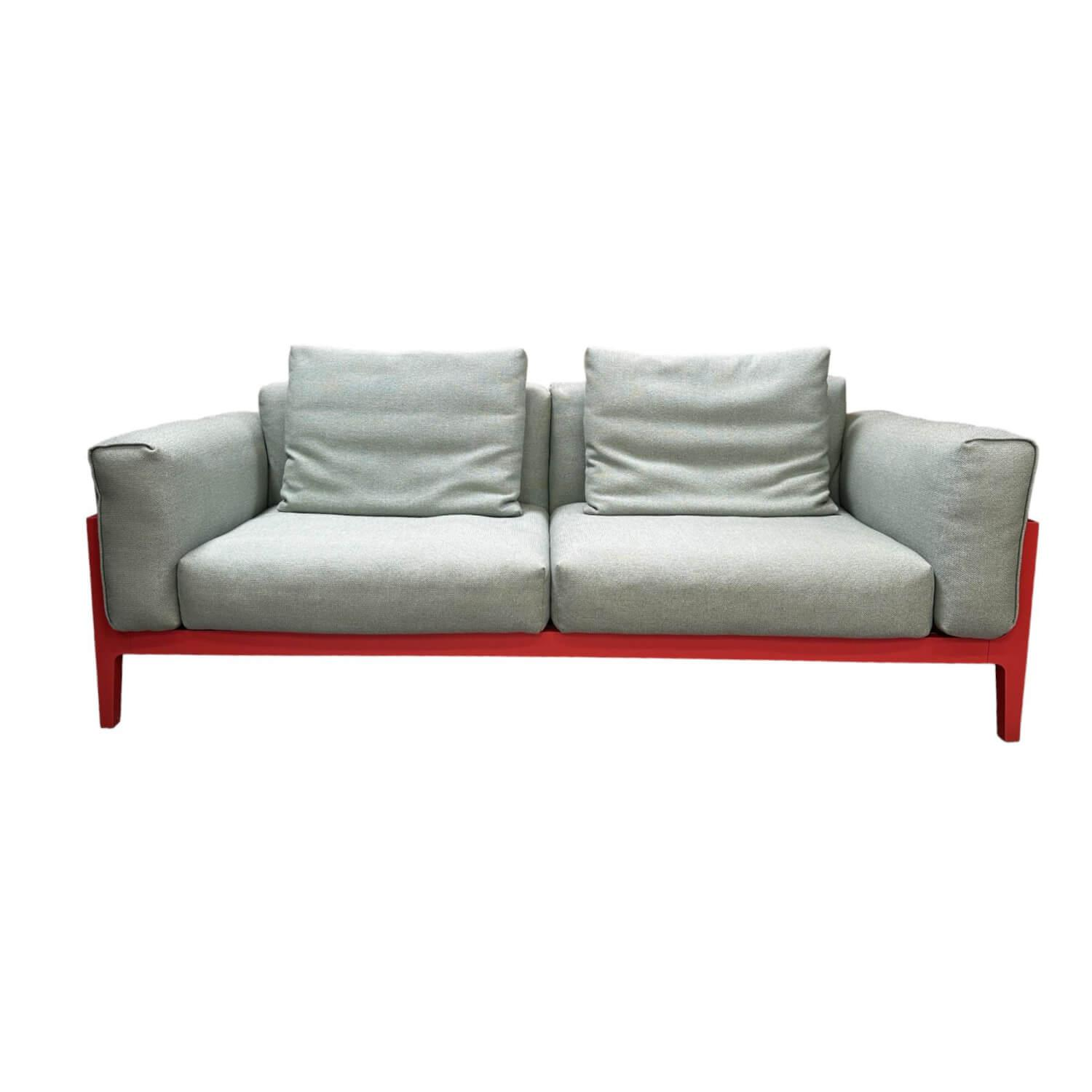COR - Sofa Elm 22233 Stoff 10077 Hellgrün Gestell Massivholz Lackiert Flamingo Pink Rot - 1