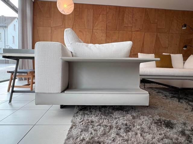 Minotti - Ecksofa 307x377 Connery Stoff Bright 01 Bianco Cat. H Weiß - 13
