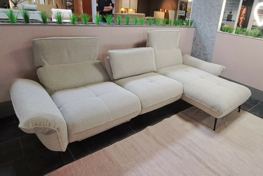 Poco - Ecksofa LS24 Hunte Stoff Space Nature Beige Füße Metall Schwarz - 6
