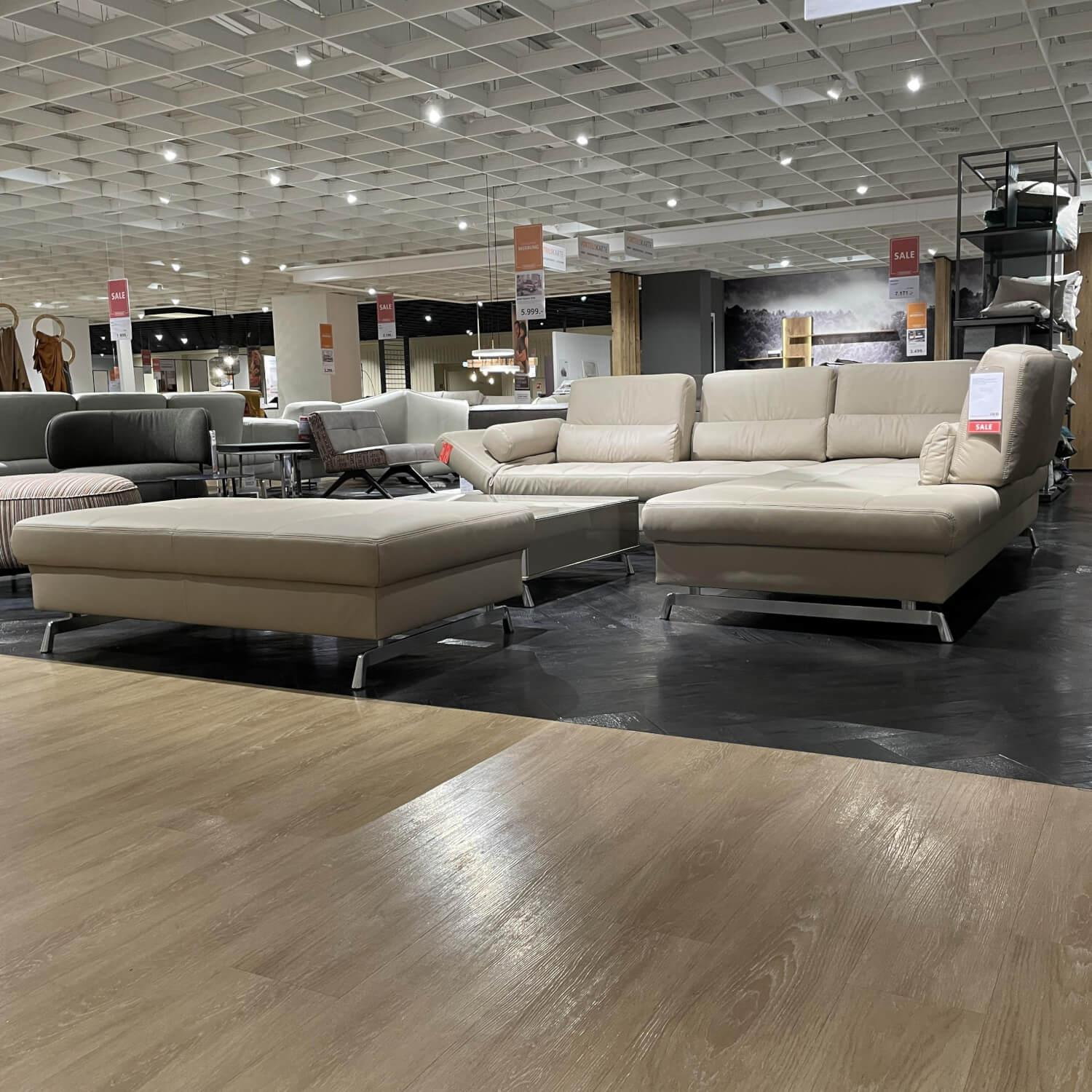 JOOP! - Eckgarnitur Living Loft 8108 Leder 24 Longlife Quarz Kufe Hochglanz Poliert - 6