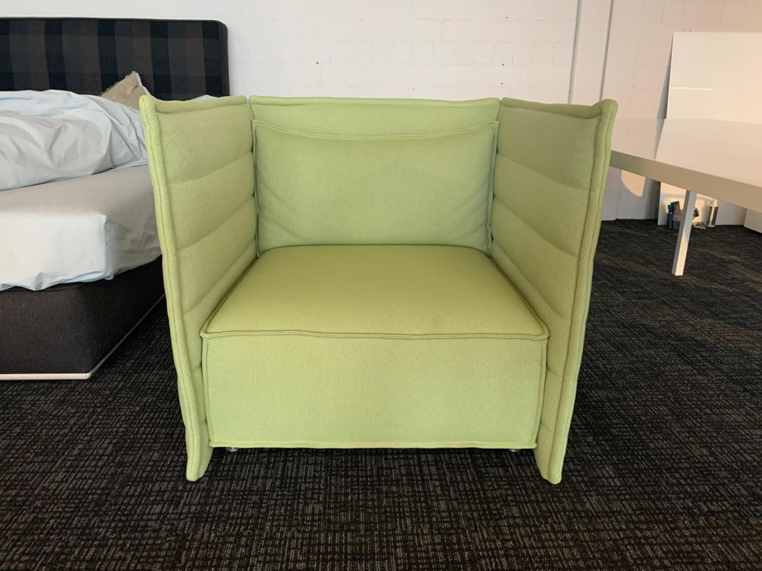 Vitra - Sessel Alcove Plume Contract Fauteuil Laser Hellgrau Lindgrün - 3