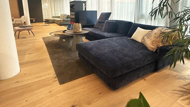 Bielefelder Werkstätten - Ecksofa Inspiration Stoff Ben 1804-191 Blau - 3