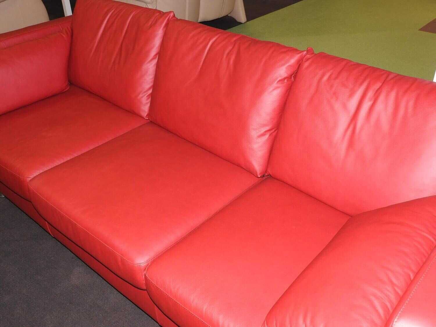 Stressless - Sofa E400 three-seater leather Paloma Cherry red with Ergo Adapt - 8