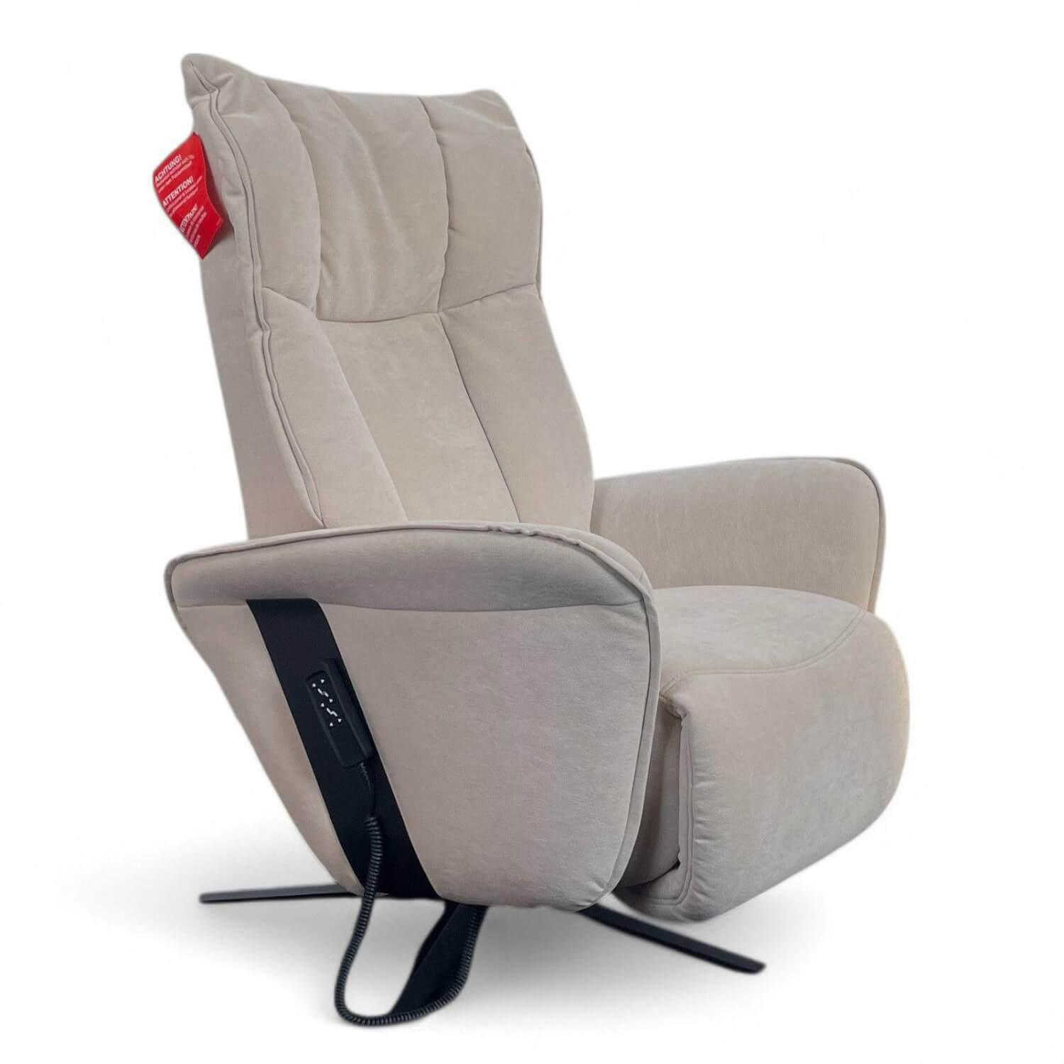 himolla - Sessel 7927 Easy Swing S Stoff Nuvano Natur Grau Sternfuß Metall Anthrazit Pulverbeschichtet 2 Motorig - 5