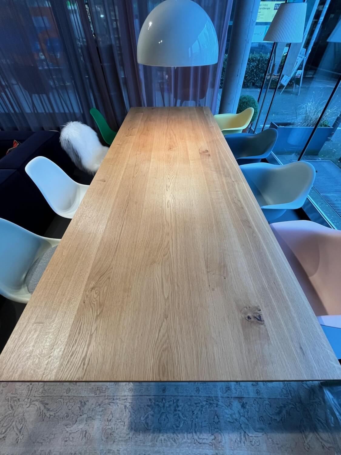 Janua - Esstisch SC 42 Eiche 300x110 Gestell HPL Khaki - 5