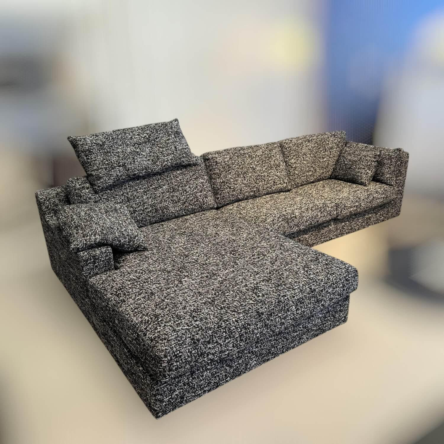 Bielefelder Werkstätten - Ecksofa Inspiration Stoff Arezzo CA1469/099 Schwarz Weiß - 3