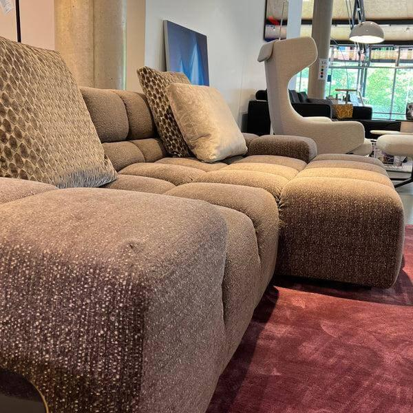 B&B Italia - Ecksofa Tufty Time Stoff Elettra Grau Fuß Schwarz Mit 3 Kissen - 4