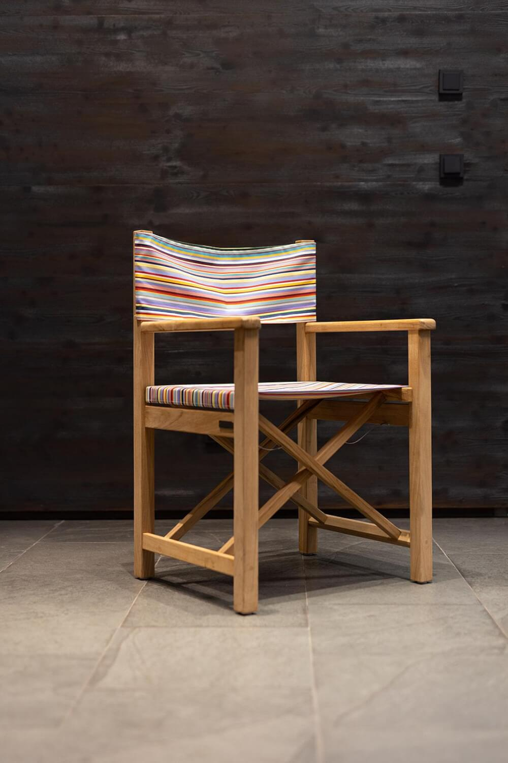 Weishäupl - 2er Set Stuhl Cabin Chair Acryltuch Multicolor Mini Bunt Holzgestell - 6