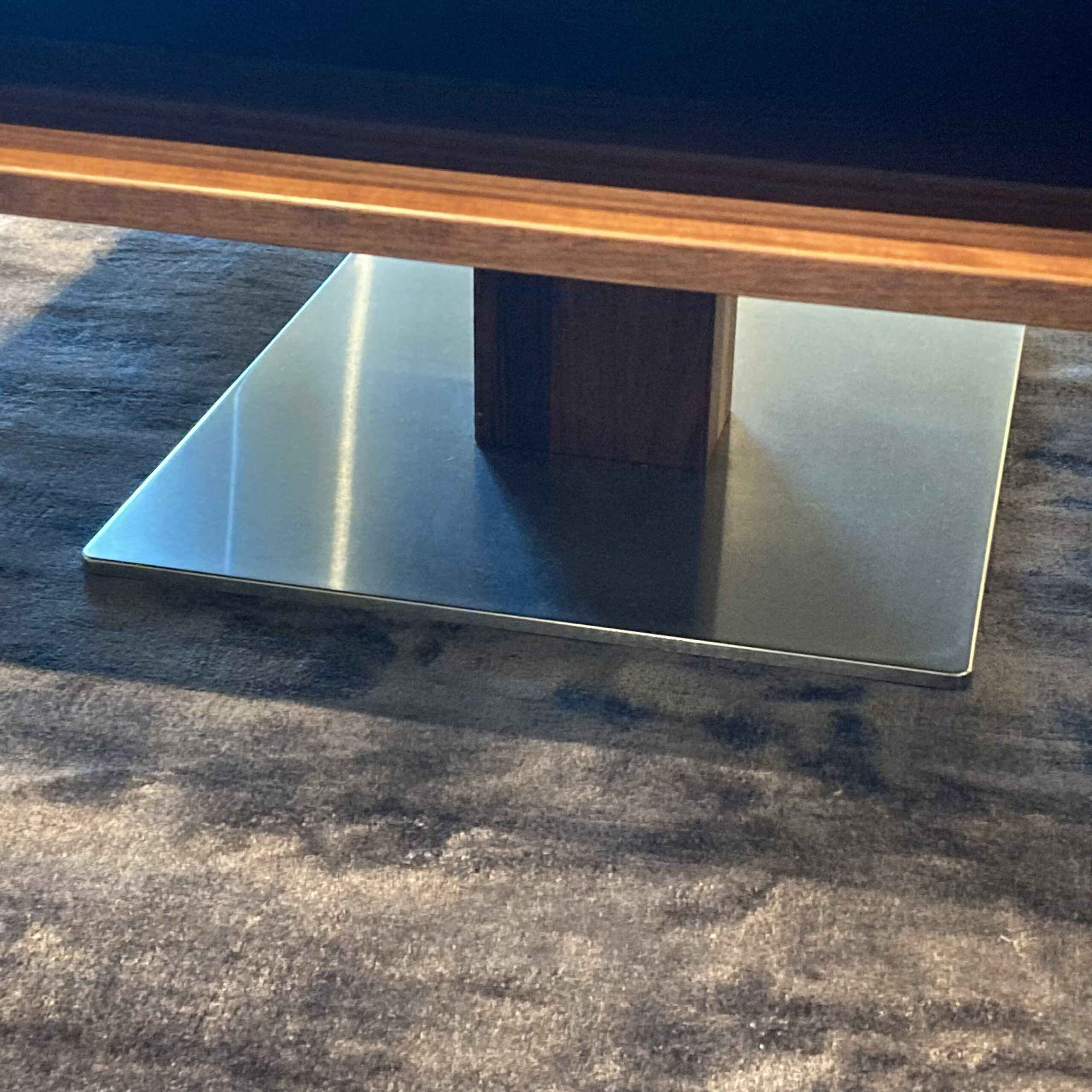 Team 7 - Couchtisch Lift CTLIH 0909 Nussbaum Naturöl Gestell Edelstahl Finish - 2