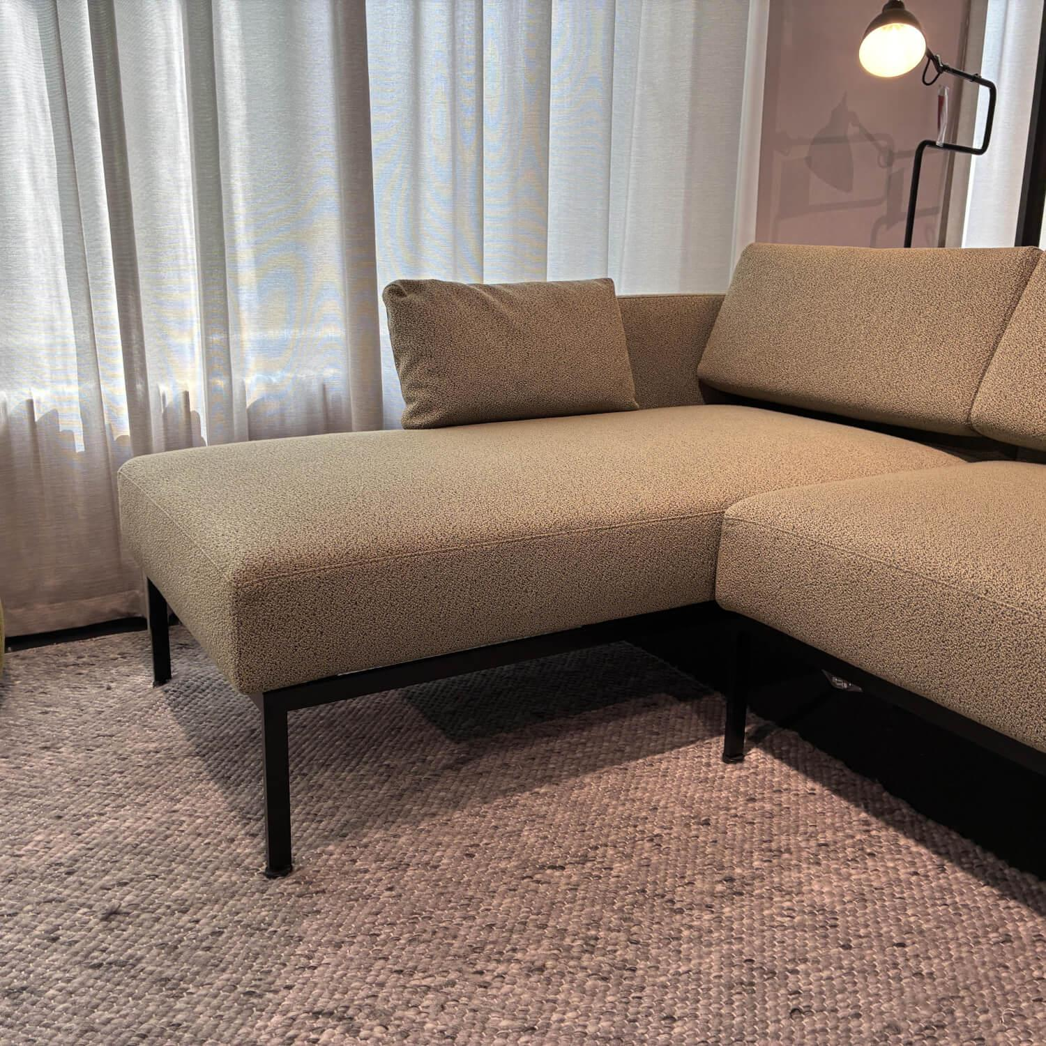 Brühl - Ecksofa Roro Spring Stoff 5275 31 Grau Gestell Metall Schwarz Pulverbeschichtet - 7