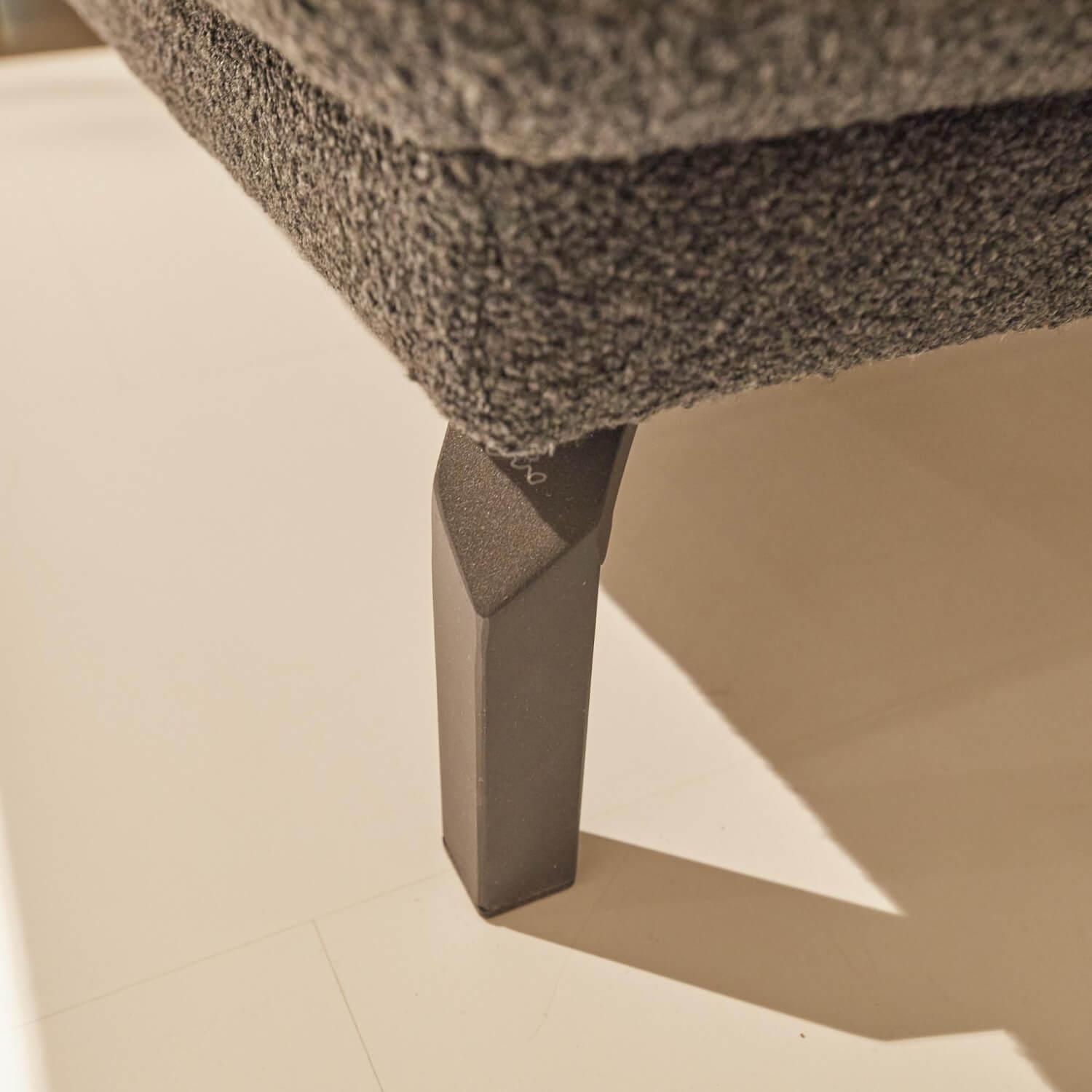 Musterring - Ecksofa MR 385 Bezug Stoff Loop Black Metallfuß Schwarz Matt Mit motorischem Gesamtsitzauszug - 5