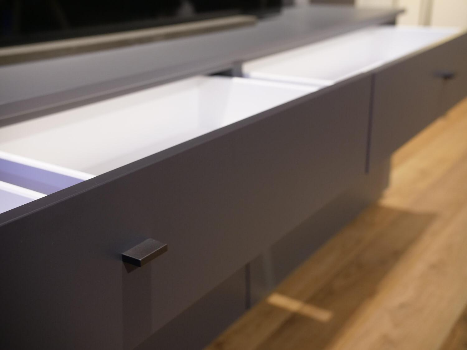 Mondo - Wohnwand Futura - 9752 Lack Schiefer Grau Matt PG2 - 12