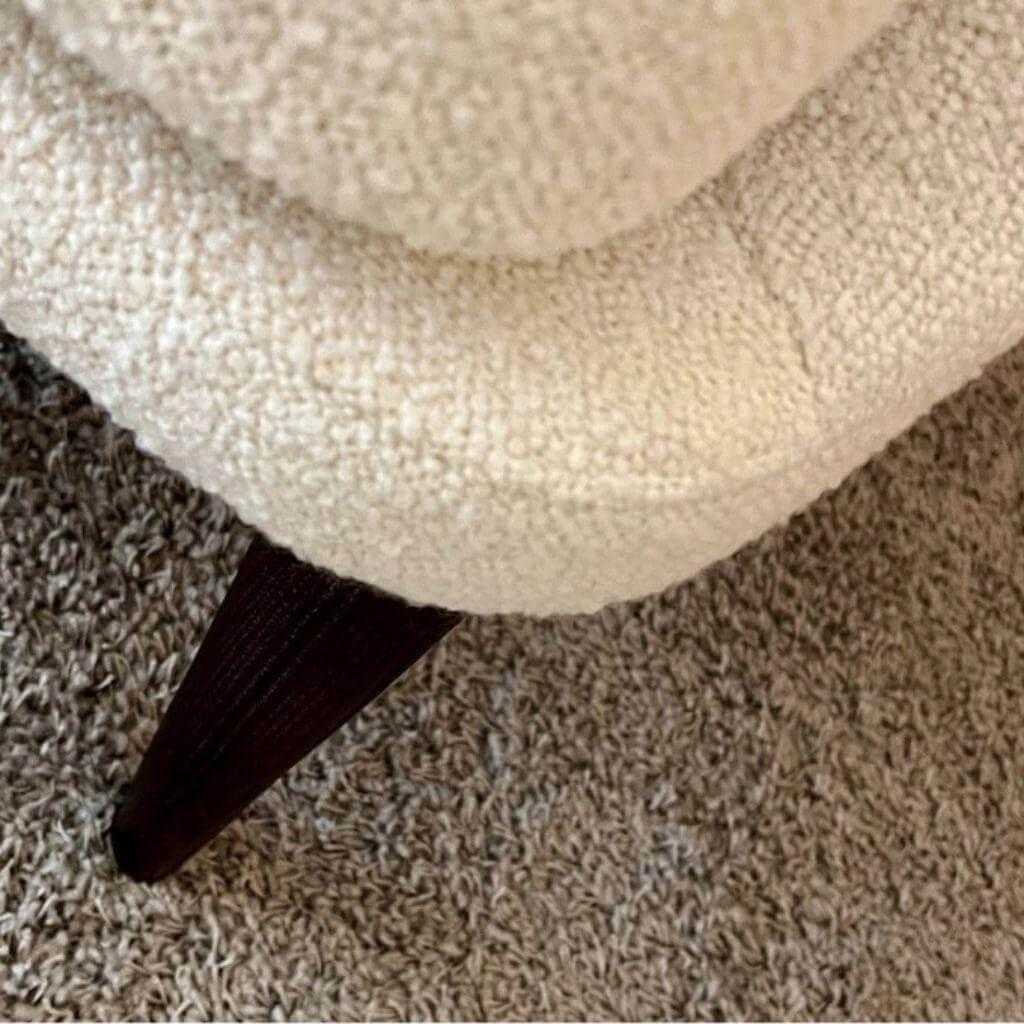 Bielefelder Werkstätten - Sofa Grace Stoff Queen 1775-171 Weiß Füße Wengefarbig Braun Gebeizt Inkl. Dekokissen - 4