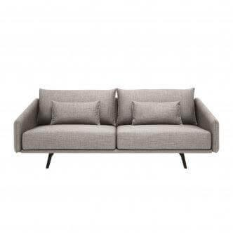 Stua - Sofa Costura Fabric Highlight Airone 410 Gray Feet Black - 1