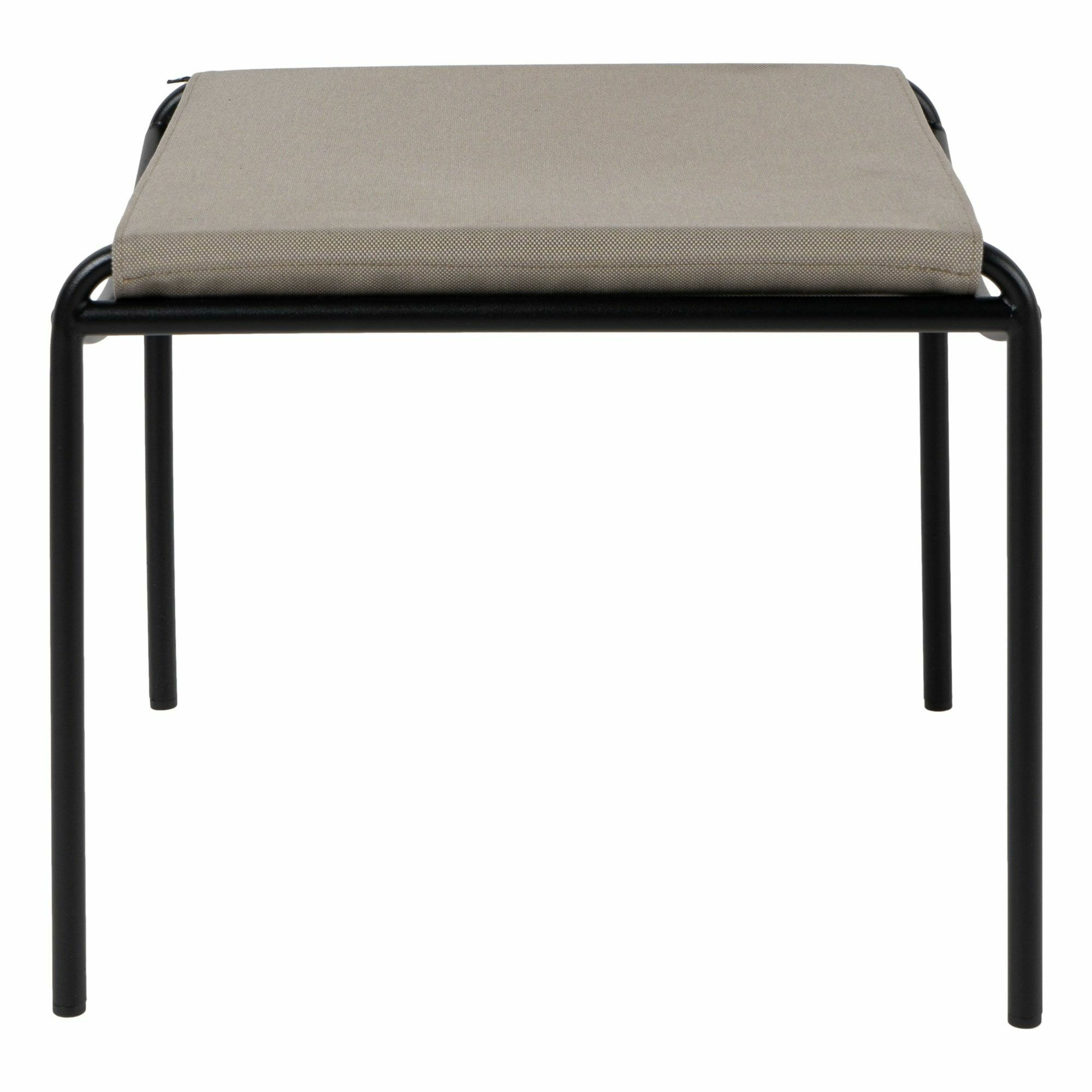 KFF - Sessel Pool Outdoor Stoff Mare Taupe Grau Gestell Edelstahl Pulverbeschichtet Schwarz - 4