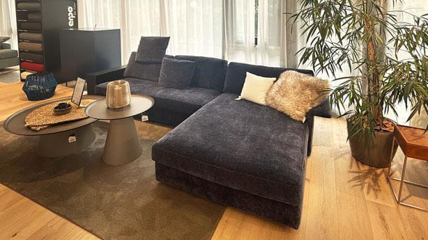 Bielefelder Werkstätten - Ecksofa Inspiration Stoff Ben 1804-191 Blau - 5