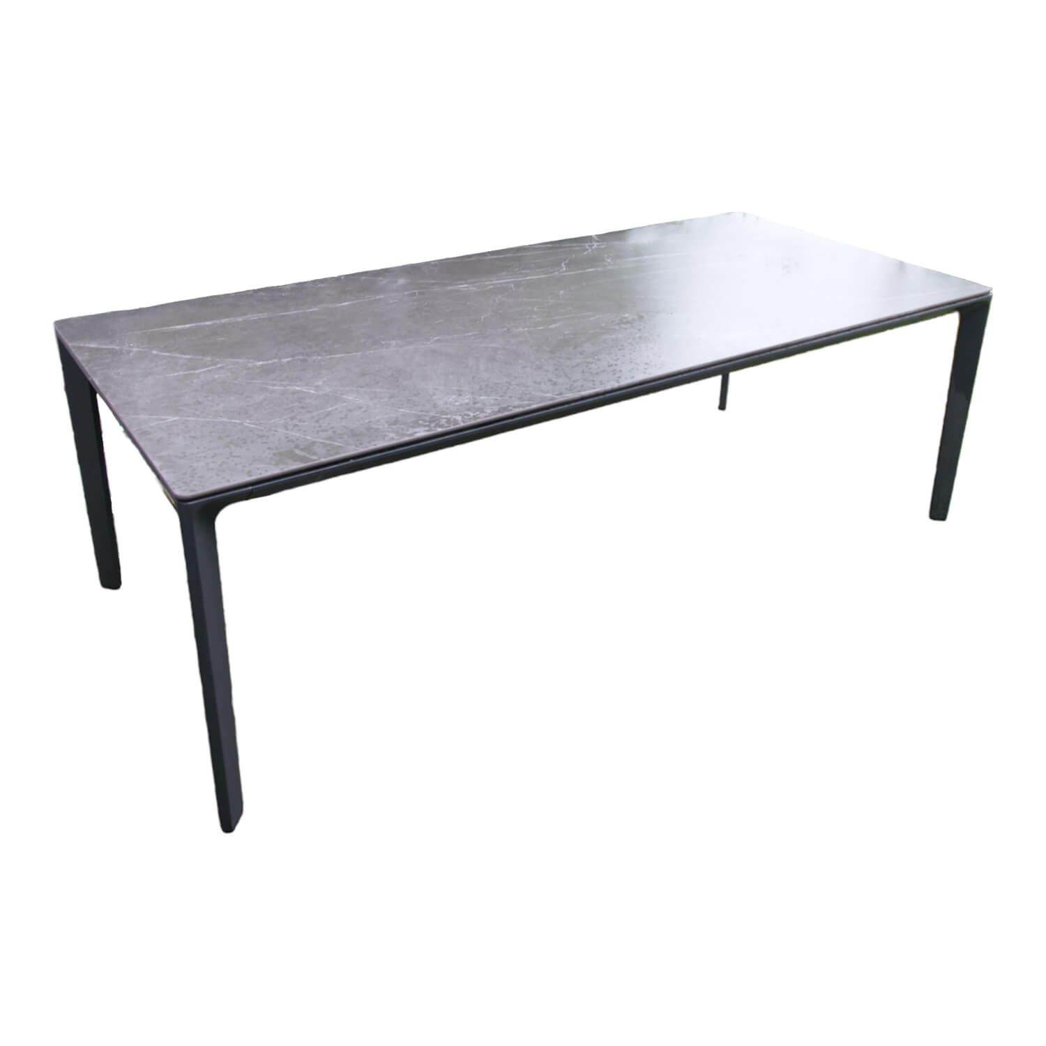 Gloster - Table Carver Outdoor Table Top Ceramic Nero Meteor Dark Grey Frame Powder-coated Aluminum Meteor Anthracite - 4
