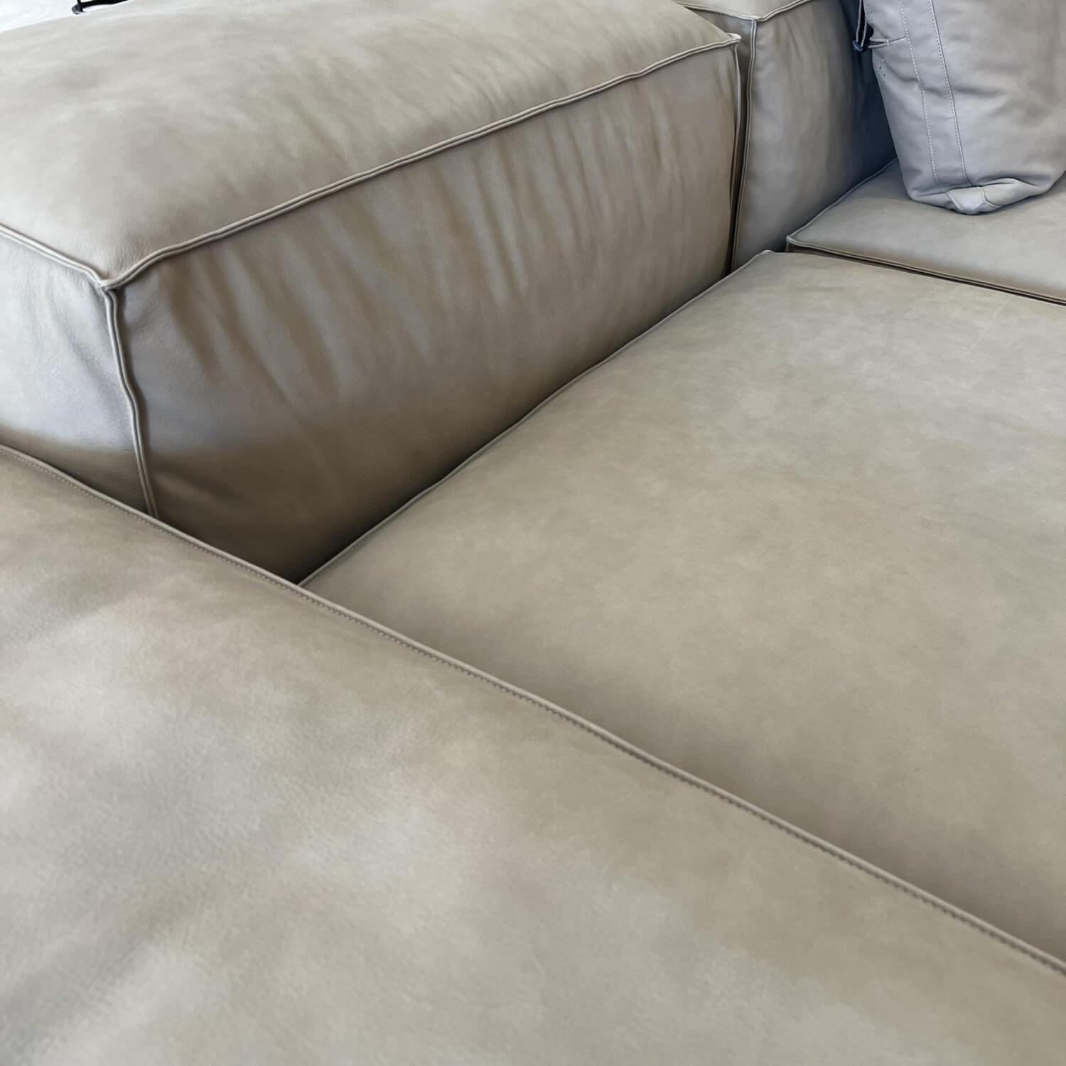 Living Divani - Sofa Extrasoft Leder Seta New Scotland Tortora 702 - 7