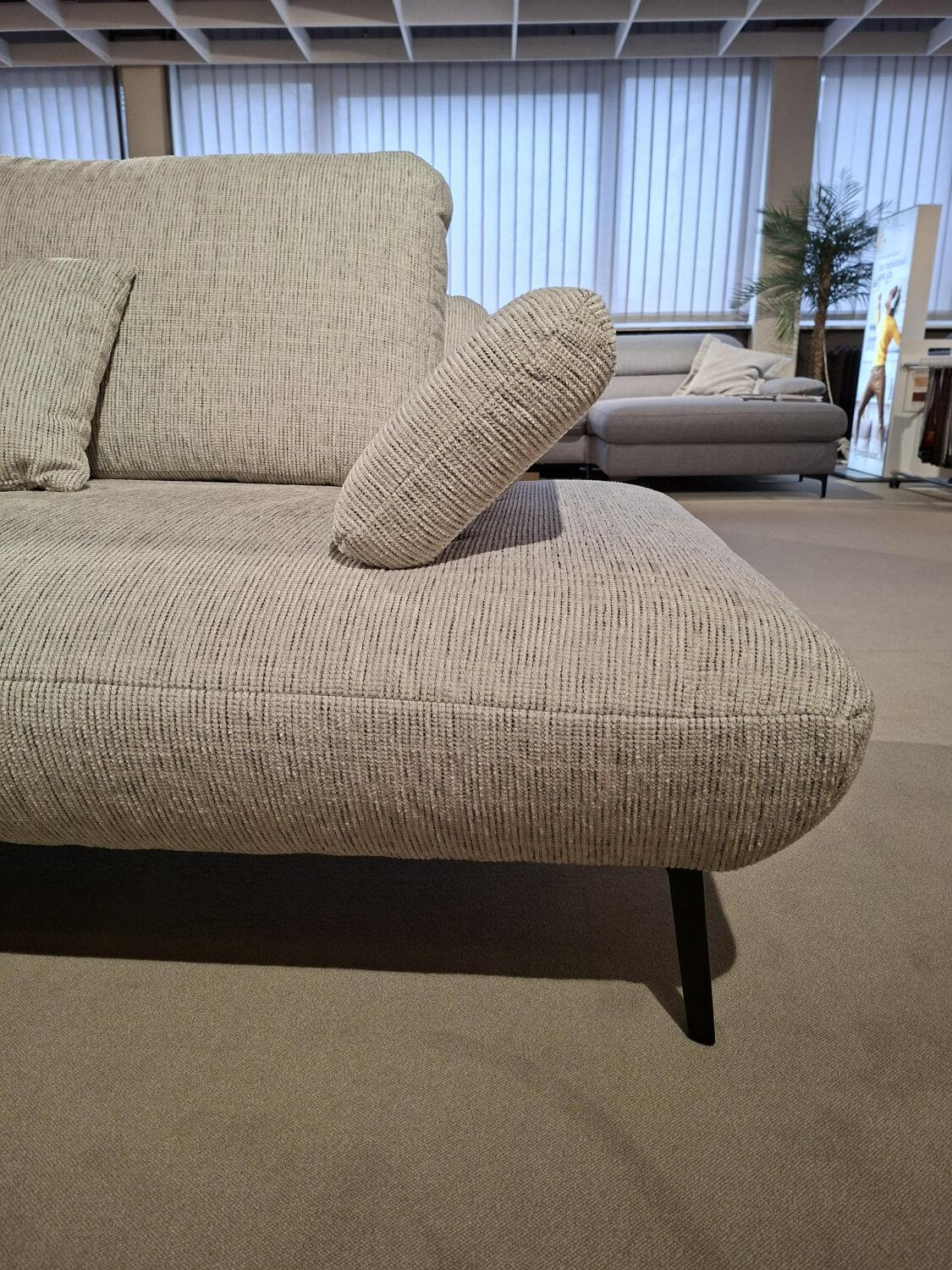 Poco - Ecksofa Benton Stoff Baltimore Light Grey Füße Metall Schwarz - 4