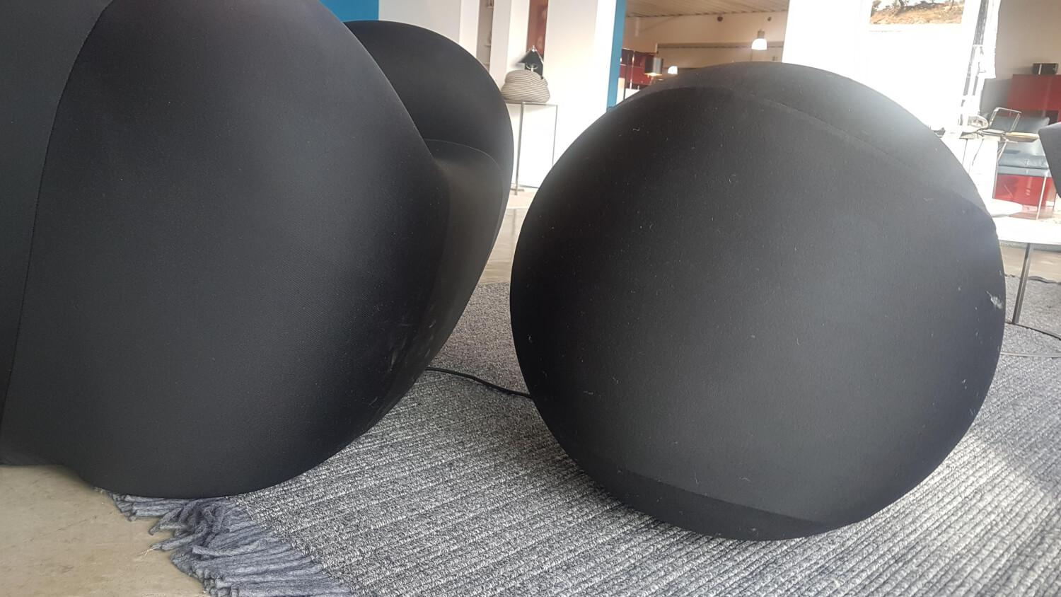 B&B Italia - Sessel UP 2000 Stoff Lora Schwarz mit Hocker - 5