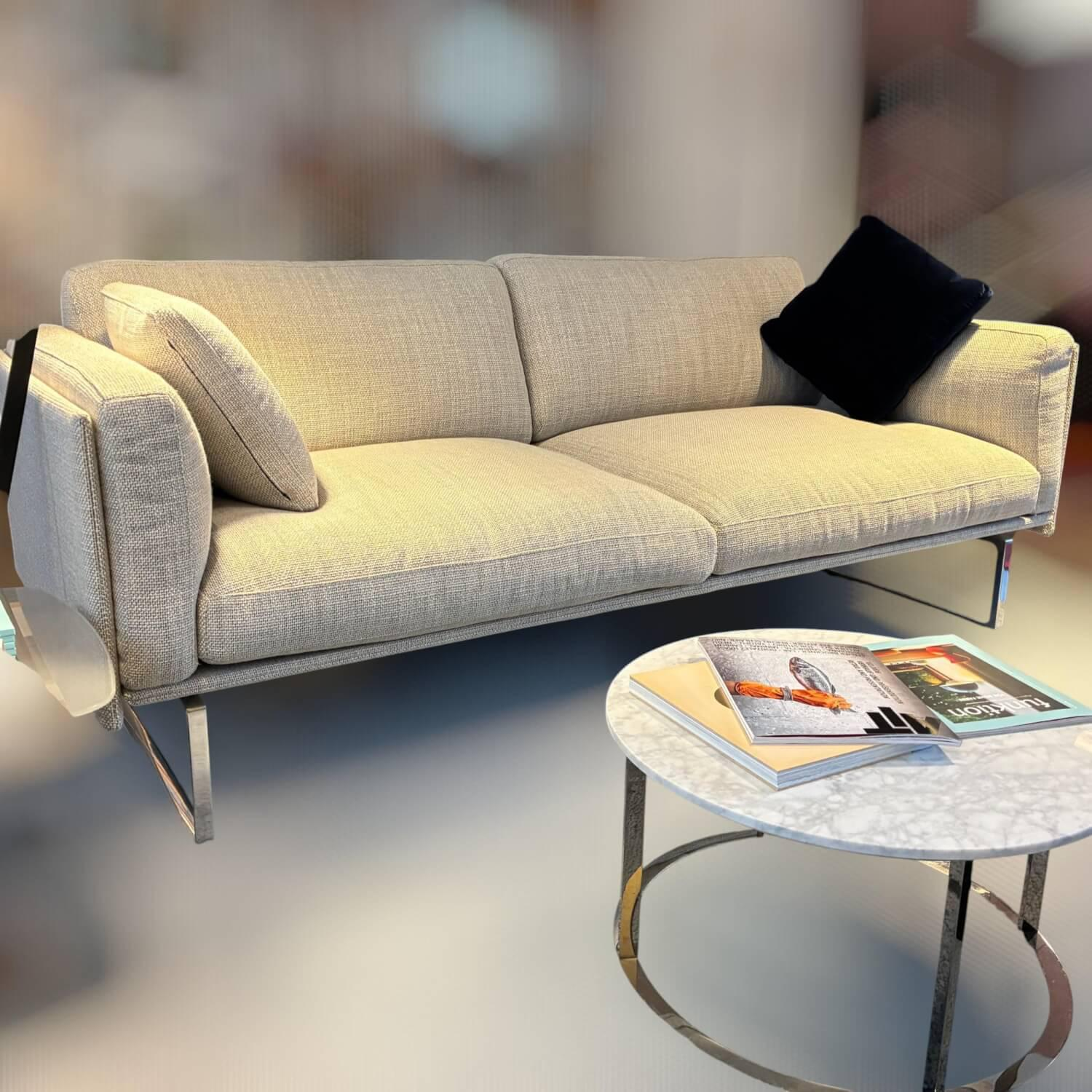 Cassina - Sofa 8 Stoff 13F323 Tensing Perla Beige Grau Gestell Alumninium Glänzend - 5