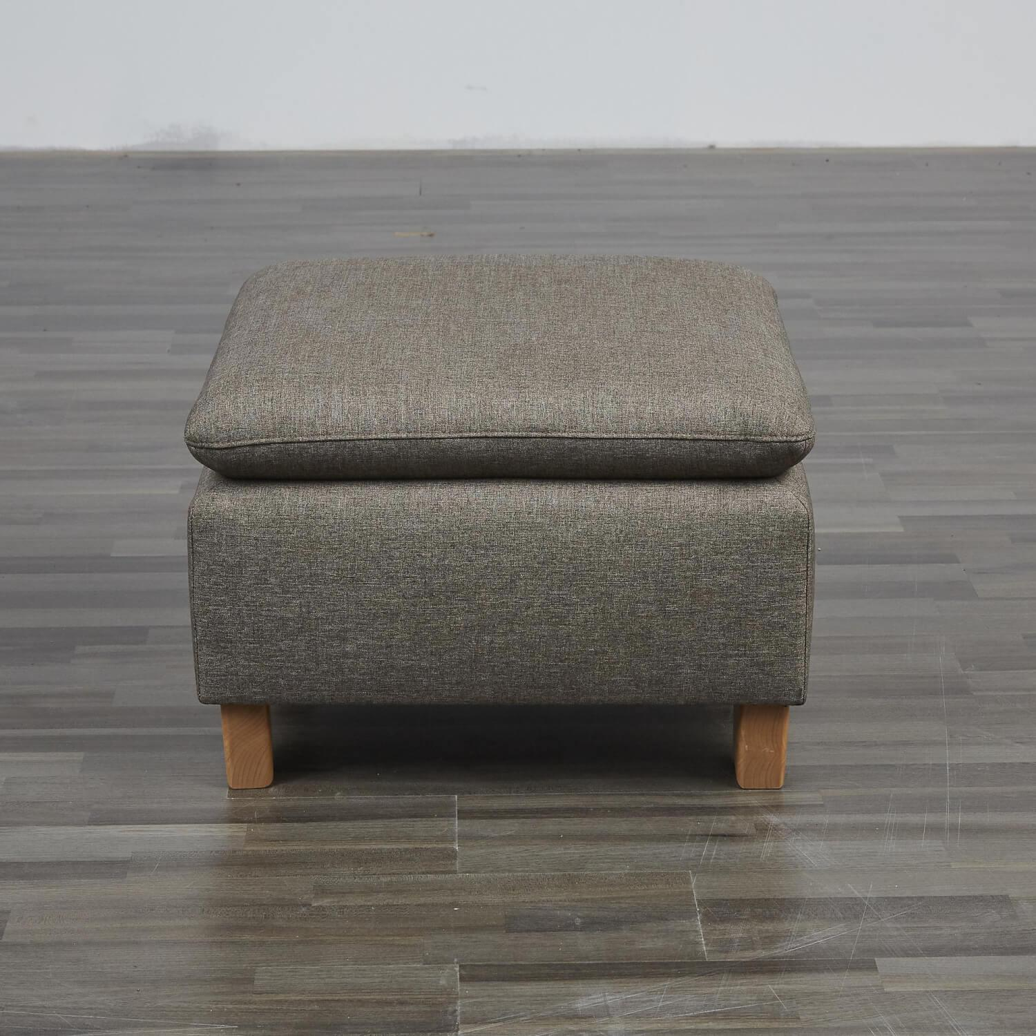 Max Winzer - Hocker Stoff Braun Gestell Holz - 3