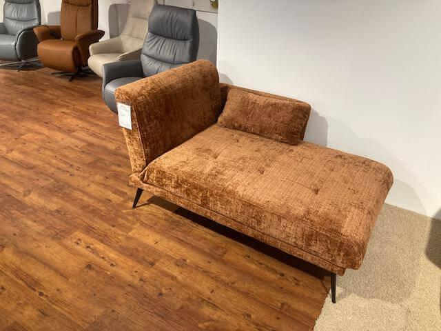 Restyl - Chaiselongue Recamiere Amira Stoff 2-7067 Braun - 4