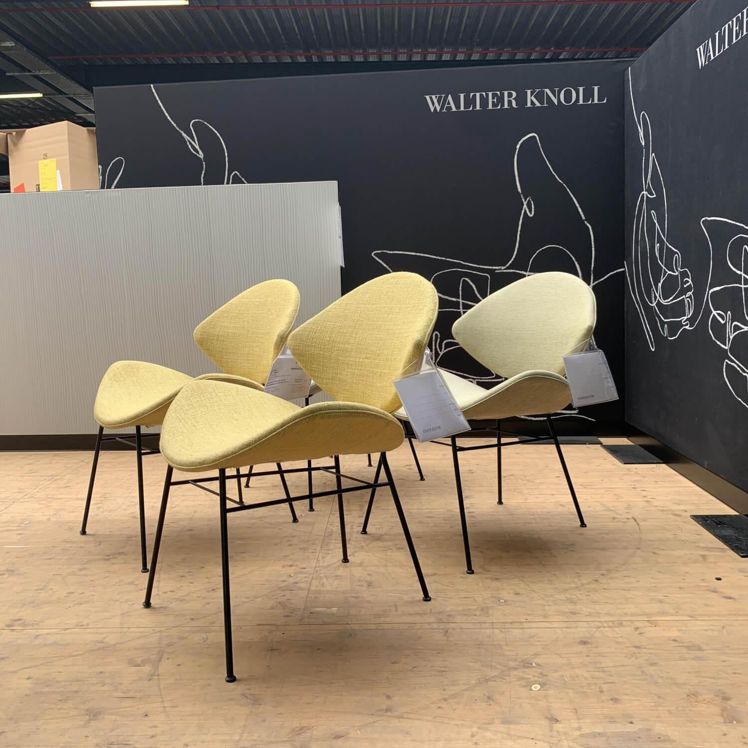 Walter Knoll - 4er-Set Fishnet Chair Stoff Lucia Loft Gelb Grün Blau Gestell Schwarz - 3